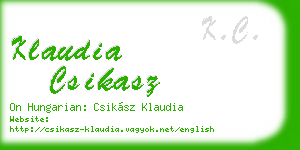 klaudia csikasz business card