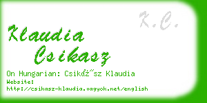 klaudia csikasz business card